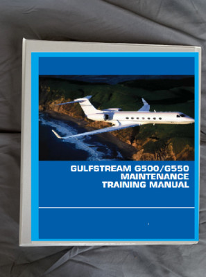 Gulfstream G500 G550 maintenance training manual in binder printed free ship