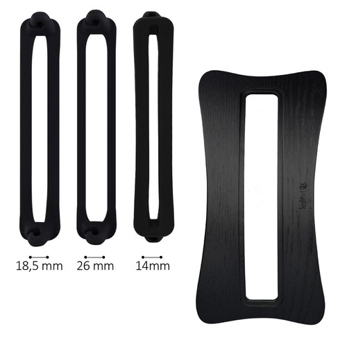Soporte universal para MacBook Air Pro Tablet y iPad de madera roble negro - Afbeelding 4 van 8