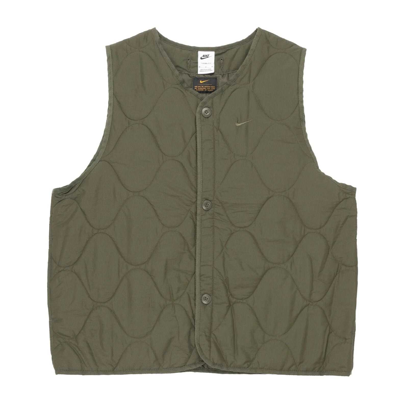 Nike Life Woven Insulated Therma Fit Military Vest Green DX0890-325 Mens Large