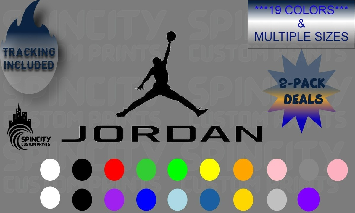 Michael Jordan Jump Man Logo Decal Basketball Sticker | eBay