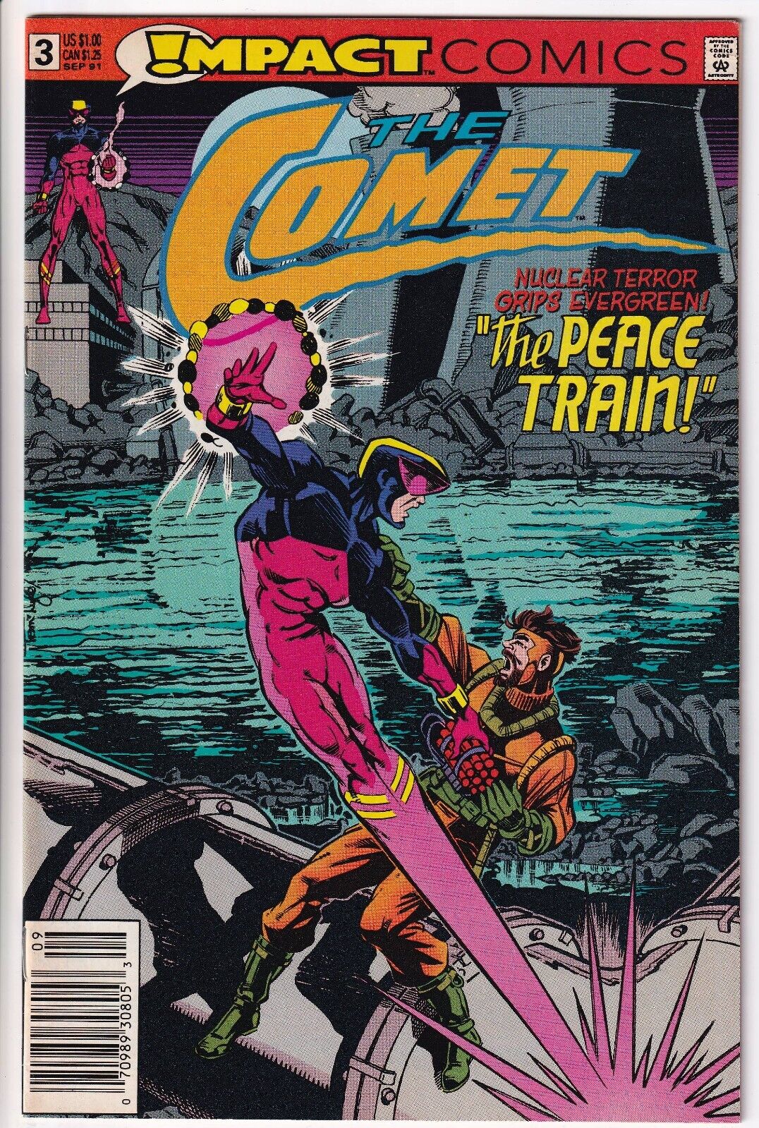 The Comet #3 - Impact Comics 1991 *NEWSSTAND EDITION*