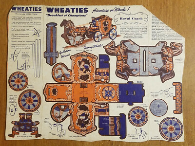 Vintage 1950’s Wheaties Cereal box, Royal Coach | eBay