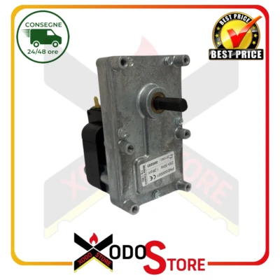 MULTIMARCA MOTORIDUTTORE MELLOR PER STUFA A PELLET FB1392, 1,26 RPM, ALBERO 9,5 MM RIF 2007