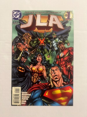 JLA #1 1ST APP OF HYPERCLAN WOLVERINE CAMEO APP GRANT MORRISON RUN BEGINS 1997