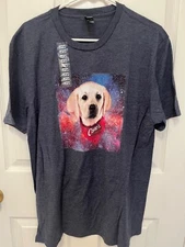 RAISING CANE'S T SHIRT Chicken Fingers Restaurant Dog Mascot Logo Adult Large