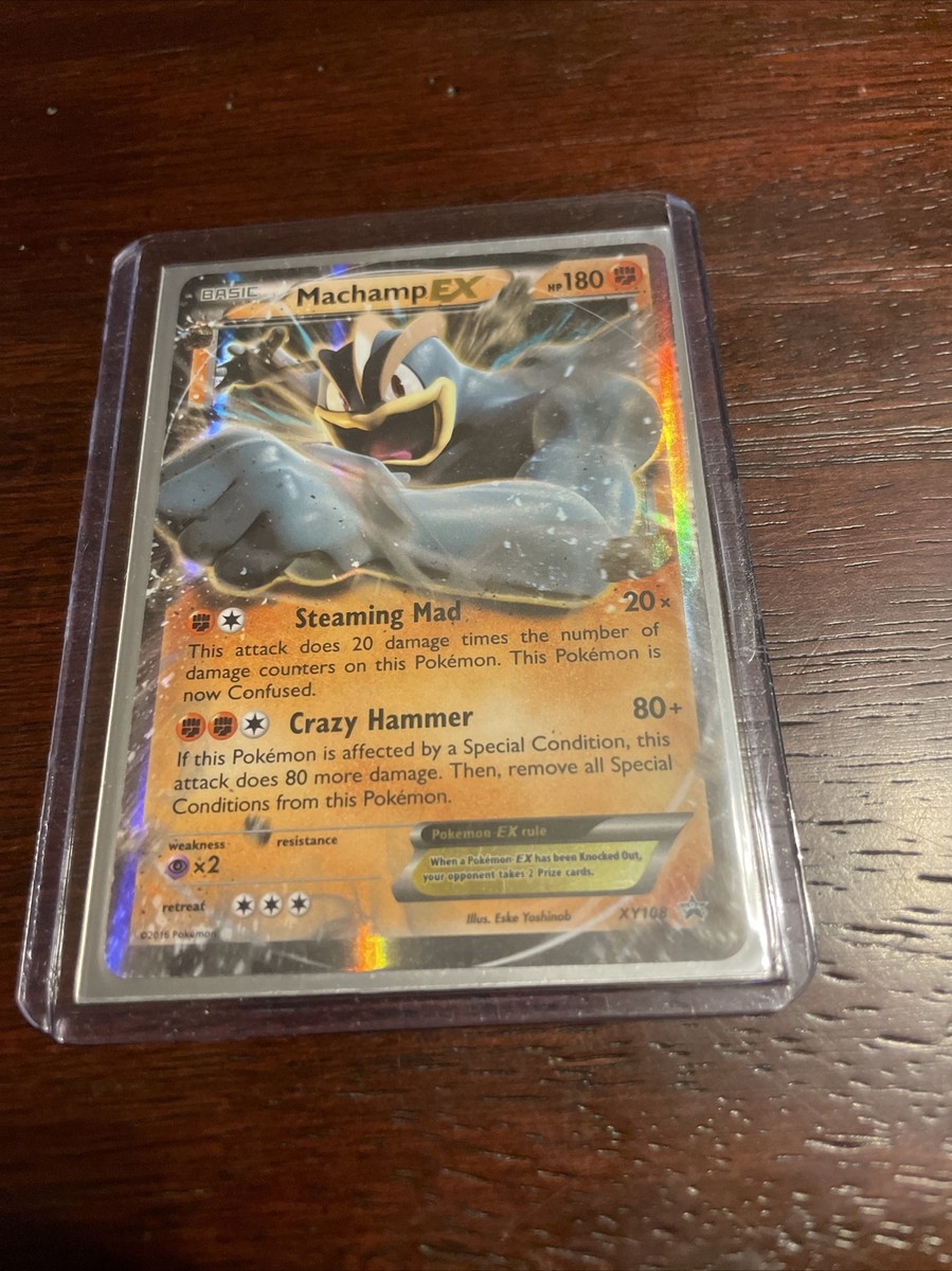 machamp ex pokemon card value - (XY108) - XY Black Star Promos this attack does 50 more damage M Shadow Machamp Ex gx