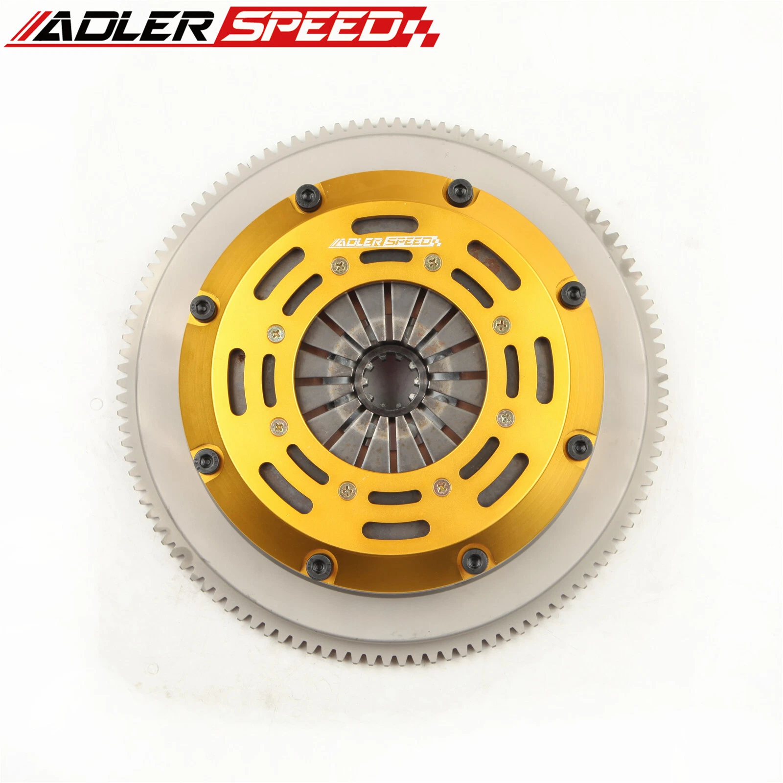 ADLERSPEED Clutch Disc 335206637998 &ndash; Ceramic Disc style: Rigid hub Disc size: 7.25" (185mm) Disc Spline: 185x1-1/8" x 10 Clutch Type: Push Style Release mechanis Clutch cover: Aircraft high quality alu Release bearing: Include Alignment tool: Not include Disc quantities: 1 Disc Diameter: Disc size：7.25" (185mm) OE/OEM Part Number: Does Not Apply Type: Clutch Kit Interchange Part Number: 03-011 KF649-01 03-030 K70206-01 K70238-01 195321 Other Part Number: 03-043 195321 04117 K70238-01 DMF050 Reference OE/OEM Number: Does Not Apply Flywheel Weight: Standard Light weight Flywheel Design: One piece Standard light weight Billet Chromoly &ndash; Fits BMW 325 328 525 528 M3 Z3 E34 E36 STANDARD WT thumbnail 5