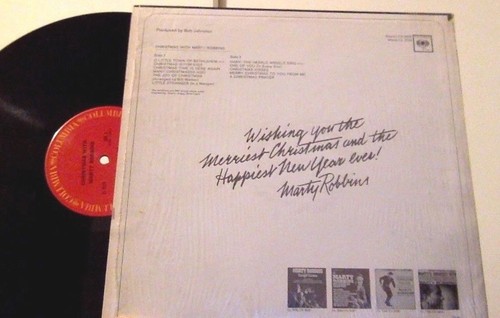 NM EX 1967 CHRISTMAS With MARTY ROBBINS lp TRAIL songs 70 reissue SHRINK PLAY EX - Picture 8 of 12