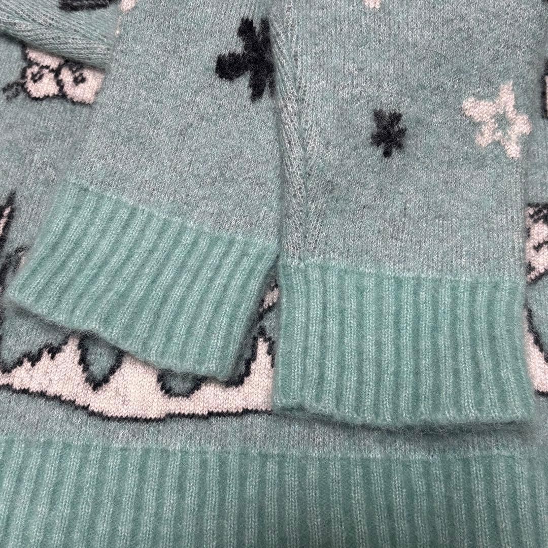 ALANUI × Looney Tunes Knit Sweater Sky Blue XS Rare Alpaca Wool Alanui collab image 9