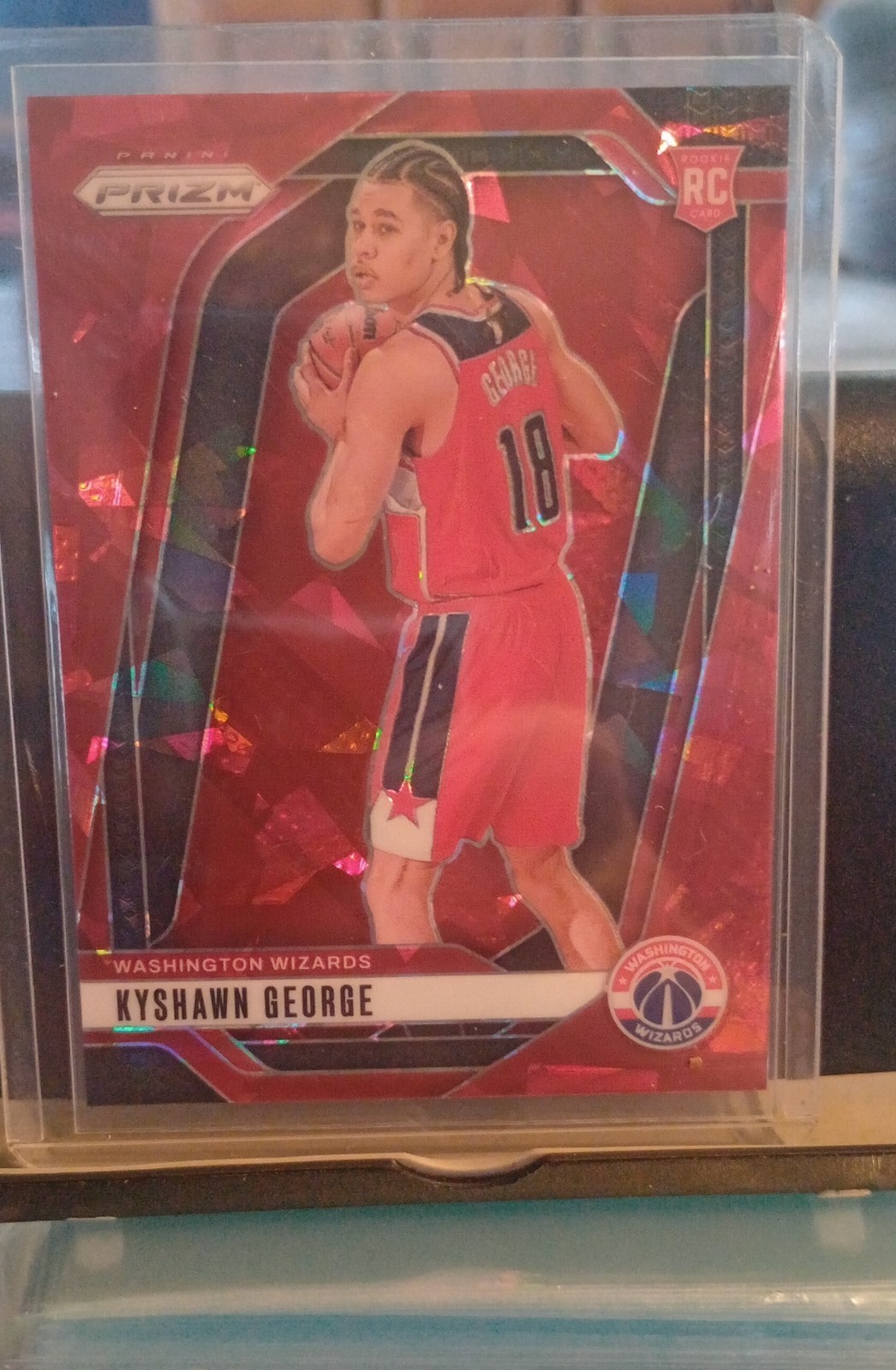2024-25 Panini Prizm - Kyshawn George #257 Red Ice Prizm (RC)