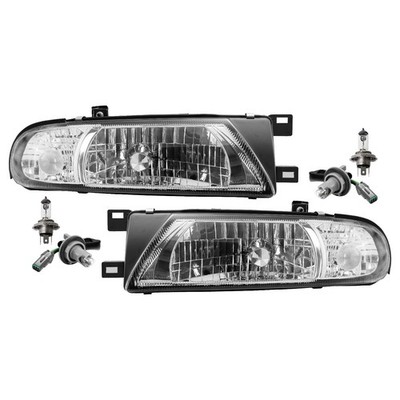 DEPO Replacement Chrome Headlight Set Fit For 1993-1997 Nissan Altima
