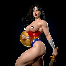 Nude Wonder Woman-25 cm Figure/Statue,3D Printed,Painted,handmade