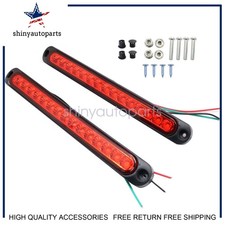 2pcs 10 Red Led Truck Trailer Strip 3rd Brake Lights Rear Turn Tail Light Bar 2pcs 10 Red Led Truck Trailer Strip 3rd Brake Lights Rear Turn Tail Light Bar