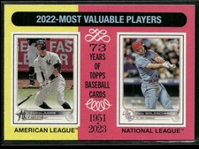 2024 Topps Heritage #212 2022 MVPs (Aaron Judge / Paul Goldschmidt) MVP