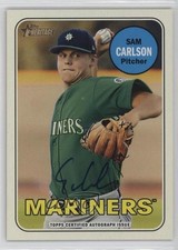 2018 Topps Heritage Minor League Edition Real One Sam Carlson #ROA-SC Auto un2
