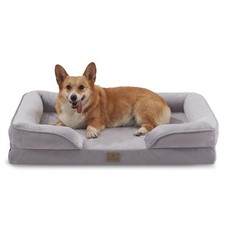 Bedfolks Orthopedic Dog Bed, Waterproof Dog Sofa Bed for Large Dogs, Egg Foam...
