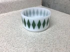 Vintage Small  Fire King Ware Green Diamond  Bowl