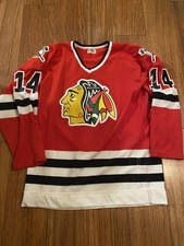 NHL Hockey Vintage Chicago Blackhawks #14 Jersey XL Maska Superfil 80s/90s