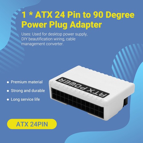 ATX 24 Pin auf 90 Grad Netzsteckeradapter RGB Motherboard Netzteilkabel Mod3662 - Bild 3 von 9