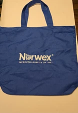 NEW Without Tags NORWEX Royal Blue Canvas Zippered Tote