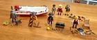 Vintage Playmobil Knights Cowboys Racers Figures Fire Raft Accessories Lot