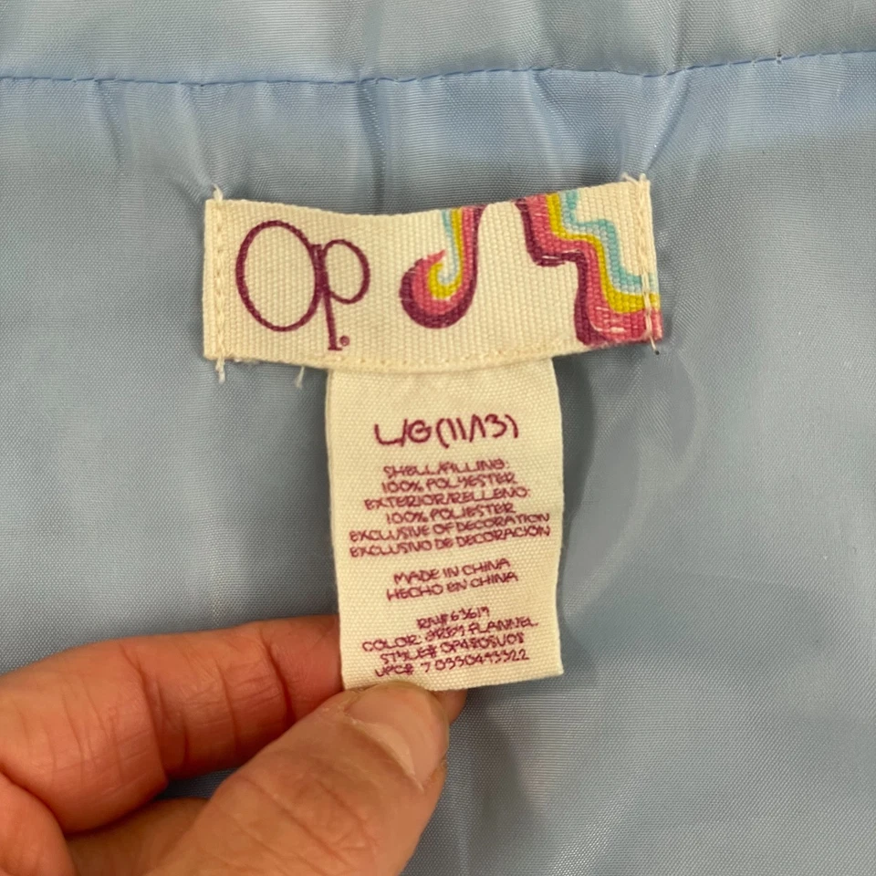 Chaleco acolchado vintage Ocean Pacific juvenil grande (11/13) multicolor bloque cremallera completa Foto 2 de 4