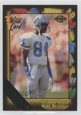 1991 Wild Card 10 Stripe Herman Moore #106 Rookie RC 9v7. rookie card picture
