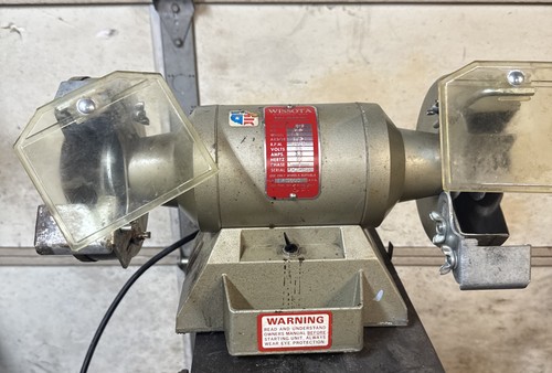 WISSOTA BENCH GRINDER, E-6 ,6" WHEEL, 1/3 HP, 3450 RPM, 115 V,  Read Ad