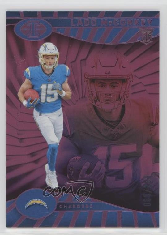 2024 Panini Illusions Trophy Collection Pink /299 Ladd McConkey #51 Rookie RC