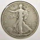 1937-P  WALKING LIBERTY HALF DOLLAR 90% Silver Circulated