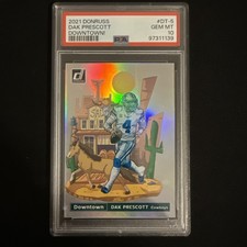 Dak Prescott Downtown PSA 10 GEM MINT 2021 Panini Donruss Low Pop 2025 Top 5 QBR