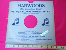 HARWOODS High St Walthamstow LONDON E17 78 rpm Advertising Sleeve WALL ART