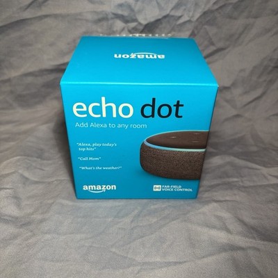 Amazon Echo Dot 3rd Generation Smart Speaker Alexa Charcoal Open Box Mint