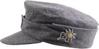 7 5/8 WW2 German M43 Hat with Edelweiss Badge Officer Mountain Panzer Wool Cap