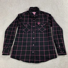 Dixxon Flannel Co Womens Pink Hope Pearl Snap Flannel Size M Cancer Awareness