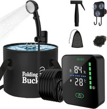 Portable Shower for Camping, 8000Mah Rechargeable Camping Shower Pump with 25L