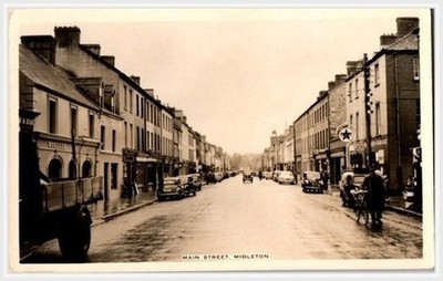 1950s Midleton Co Cork Ireland Main Street Postcard - Signal Series E & S Ltd
