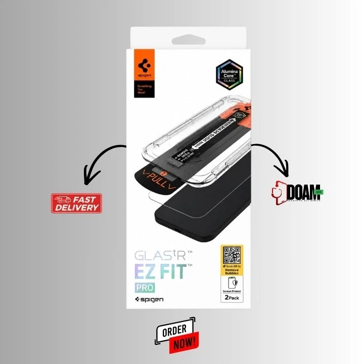 Spigen Glastr EZ Fit Screen Protector For Samsung Galaxy S25 Ultra ( 2 Pack )