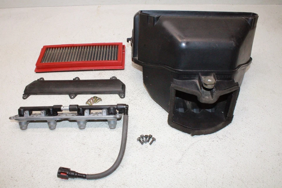 05 06 KAWASAKI NINJA ZX6R OEM CAJA DE AIRE CAJA DE ADMISIÓN DE AIRE FILTRO BMC INYECTORES DE COMBUSTIBLE Foto 2 de 4