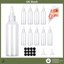 Versatile 12PCS Squeezy Sauce Bottles with Labels & Funnels for Creative Cooking