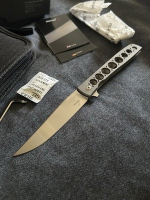 boker urban trapper grand titanium folding knife 3.82 vg10 blade deep carry clip