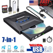 External CD DVD Drive USB 3.0 Writer Burner Player for PC Laptop Windows 11 10