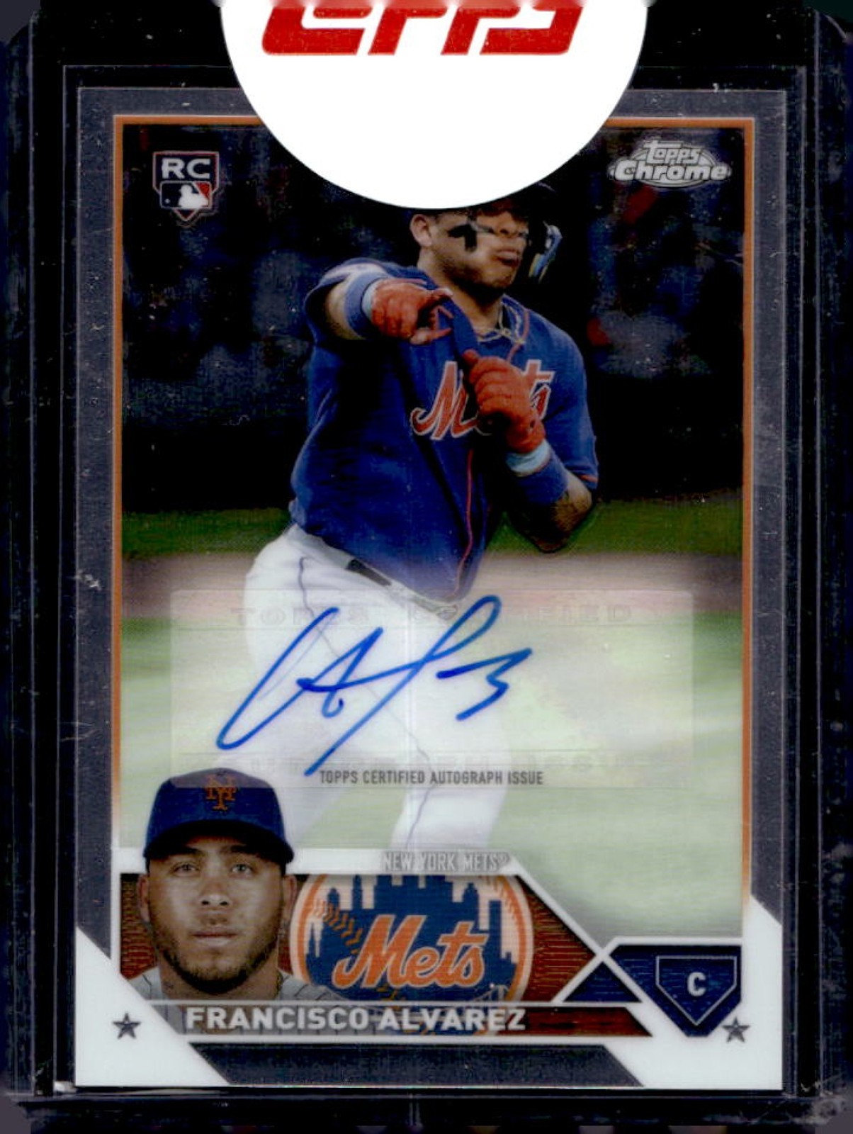 2023 Topps Chrome Update Francisco Alvarez Auto RC Rookie #AC-FA Mets
