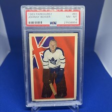 1963 Parkhurst Hockey Johnny Bower #65 PSA 8 NM-MT