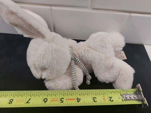Bukowski Coco the White easter Bunny rabbit With Scarf soft Plush Stuffed Animal - Picture 9 of 9