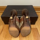 Gucci GG Monogram Peep-Toe Mule Style Women’s Wooden Heels With Dustbag and Box — photo 7