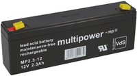 Multipower Blei-Akku MP2,3-12 Pb 12V 2,3Ah NP2.3-12 LC-R122R2PG FG20201