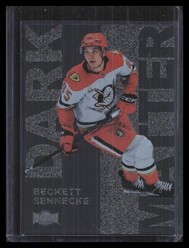 Beckett Sennecke #DM-9 — 2025 SkyBox Metal Universe Dark Matter hockey card