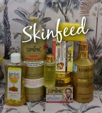 6pcs LUMINE Gold Body Wash  Lotion 400ml  Serum  Soap  Toner  Face Cream