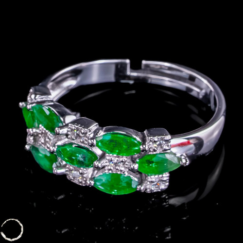 Eleganter Smaragd Ring aus 925er Silber – 2,69g 13,45ct